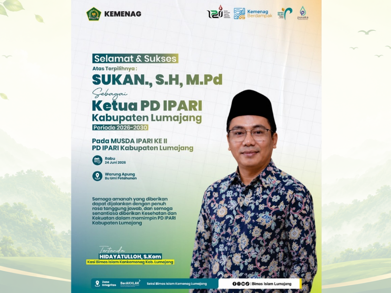 Terpilih Sebagai Ketua PD IPARI Lumajang, Sukan Siap Wujudkan Organisasi yang Solid dan Kompak